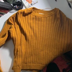 golden brandy melville cropped sweater
